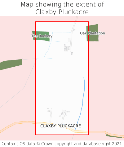 Map showing extent of Claxby Pluckacre as bounding box