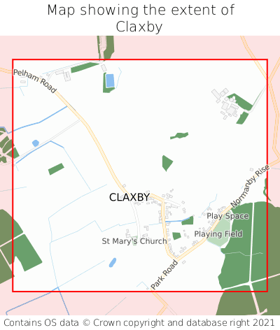 Map showing extent of Claxby as bounding box