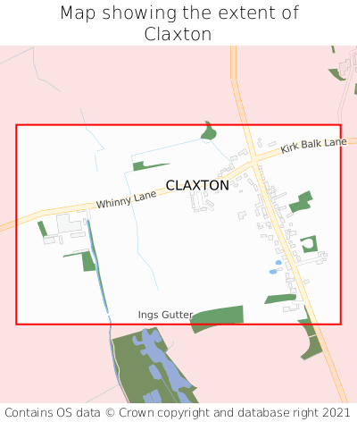 Map showing extent of Claxton as bounding box