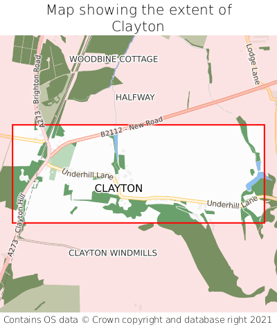 Map showing extent of Clayton as bounding box