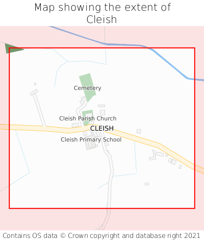 Map showing extent of Cleish as bounding box