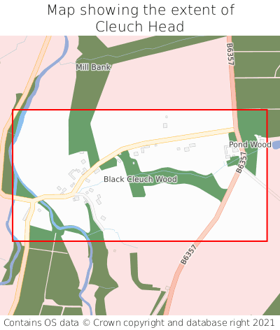 Map showing extent of Cleuch Head as bounding box