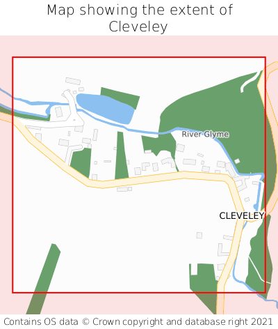 Map showing extent of Cleveley as bounding box