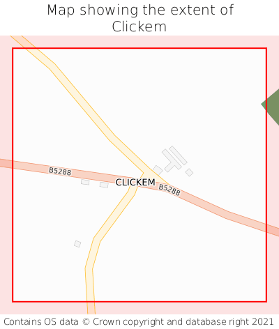 Map showing extent of Clickem as bounding box