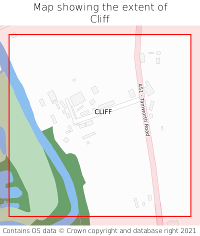 Map showing extent of Cliff as bounding box