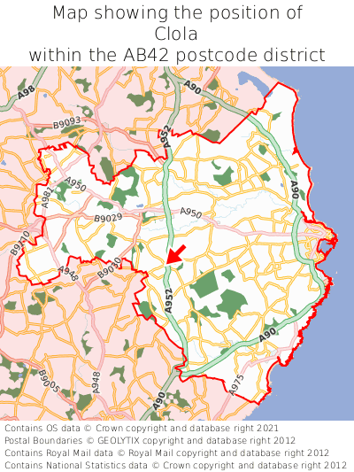 Map showing location of Clola within AB42