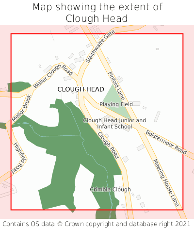 Map showing extent of Clough Head as bounding box