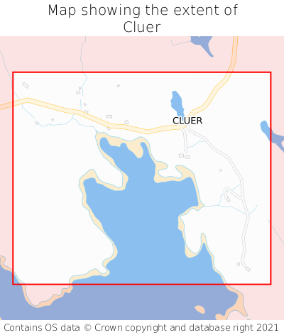 Map showing extent of Cluer as bounding box