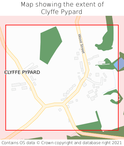 Map showing extent of Clyffe Pypard as bounding box