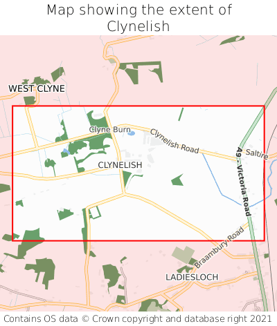 Map showing extent of Clynelish as bounding box