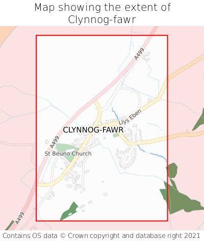Map showing extent of Clynnog-fawr as bounding box