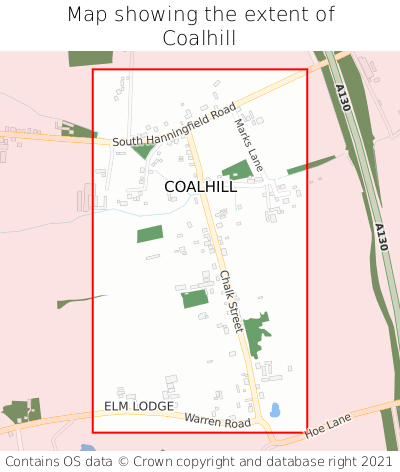 Map showing extent of Coalhill as bounding box