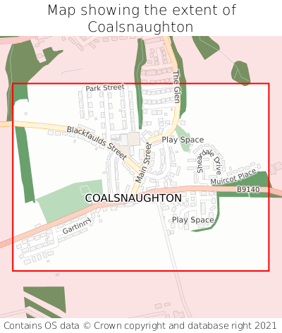 Map showing extent of Coalsnaughton as bounding box
