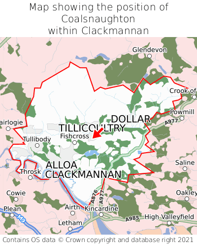 Map showing location of Coalsnaughton within Clackmannan