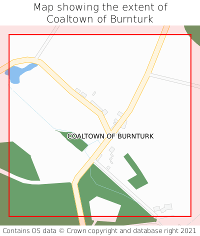 Map showing extent of Coaltown of Burnturk as bounding box