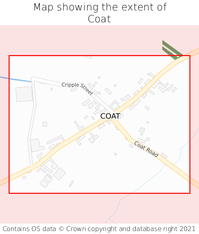 Map showing extent of Coat as bounding box