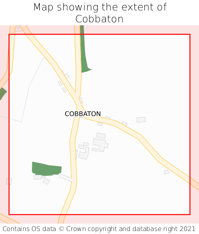 Map showing extent of Cobbaton as bounding box