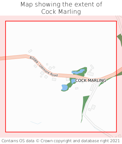 Map showing extent of Cock Marling as bounding box