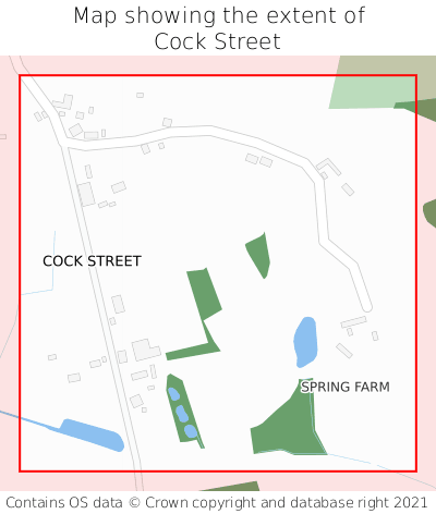 Map showing extent of Cock Street as bounding box