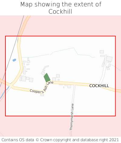 Map showing extent of Cockhill as bounding box