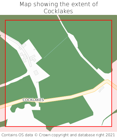 Map showing extent of Cocklakes as bounding box