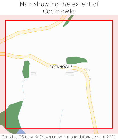 Map showing extent of Cocknowle as bounding box