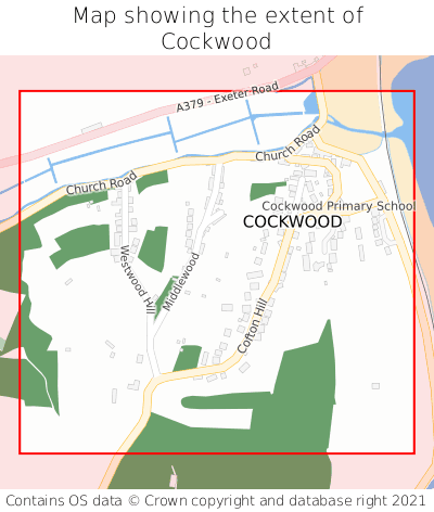 Map showing extent of Cockwood as bounding box