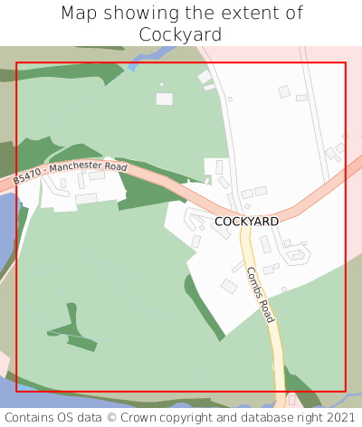 Map showing extent of Cockyard as bounding box