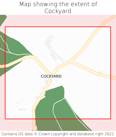 Map showing extent of Cockyard as bounding box