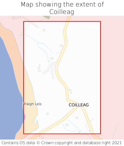 Map showing extent of Coilleag as bounding box