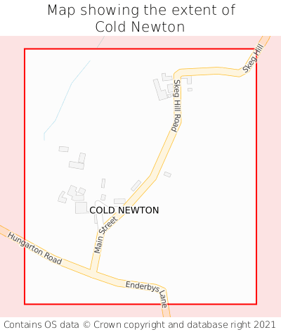 Map showing extent of Cold Newton as bounding box