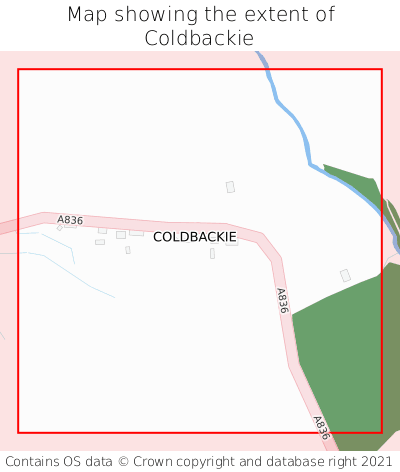 Map showing extent of Coldbackie as bounding box