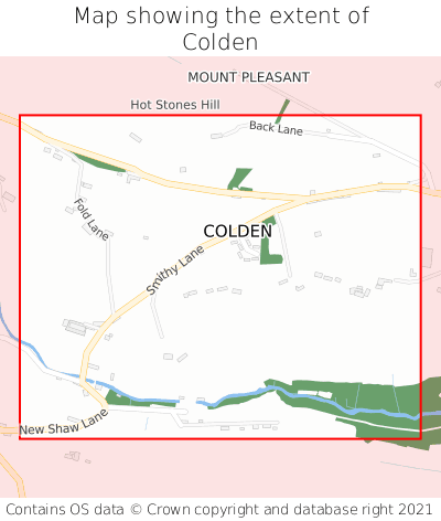 Map showing extent of Colden as bounding box