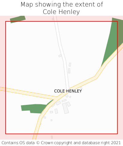 Map showing extent of Cole Henley as bounding box
