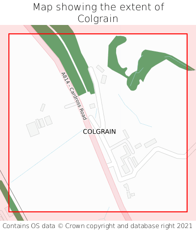 Map showing extent of Colgrain as bounding box