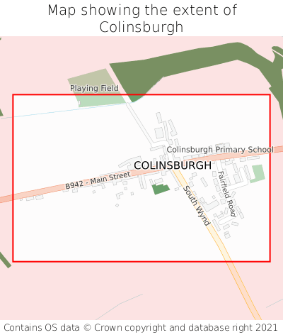 Map showing extent of Colinsburgh as bounding box