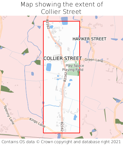 Map showing extent of Collier Street as bounding box