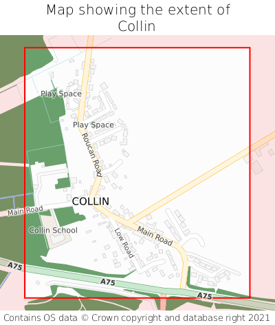 Map showing extent of Collin as bounding box