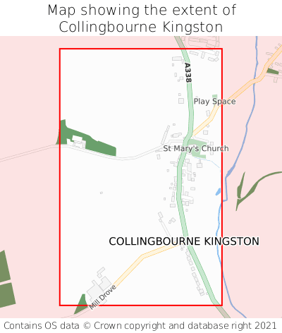 Map showing extent of Collingbourne Kingston as bounding box