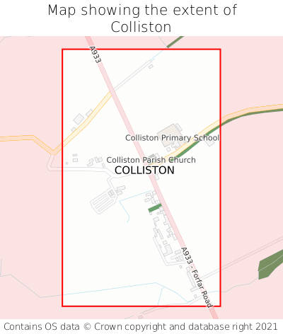 Map showing extent of Colliston as bounding box