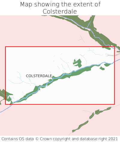 Map showing extent of Colsterdale as bounding box