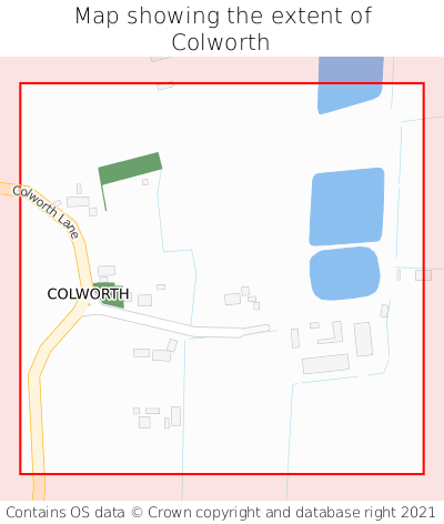 Map showing extent of Colworth as bounding box