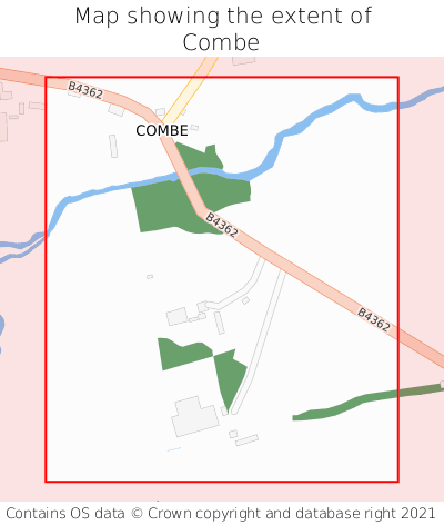 Map showing extent of Combe as bounding box