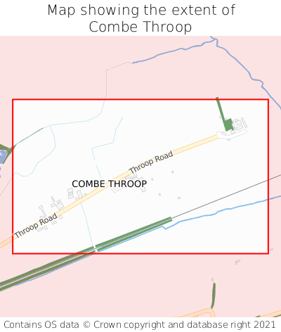 Map showing extent of Combe Throop as bounding box