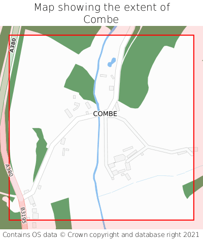 Map showing extent of Combe as bounding box