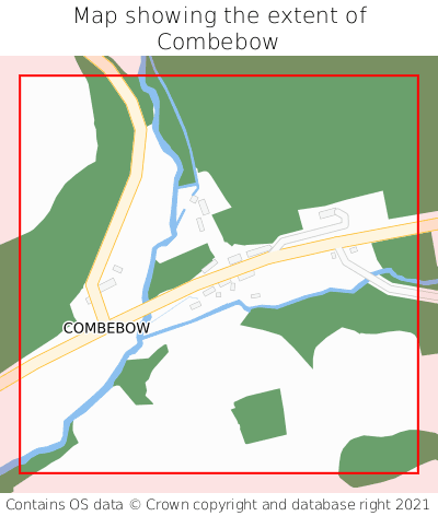 Map showing extent of Combebow as bounding box