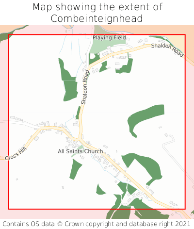 Map showing extent of Combeinteignhead as bounding box