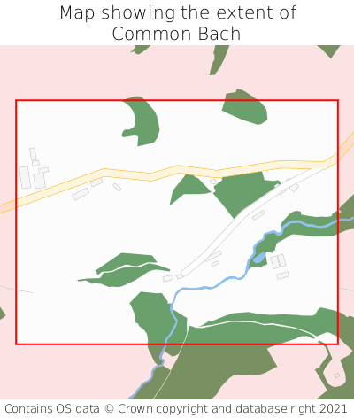 Map showing extent of Common Bach as bounding box