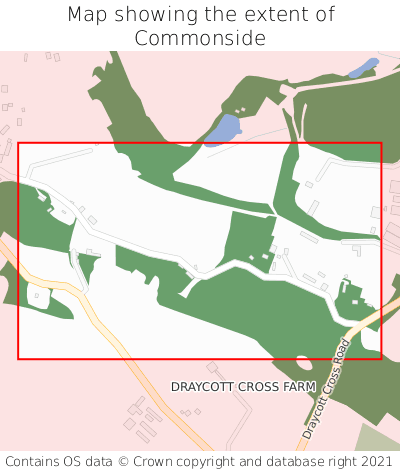 Map showing extent of Commonside as bounding box