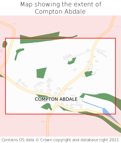 Map showing extent of Compton Abdale as bounding box